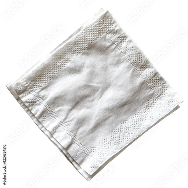 Fototapeta White napkin On transparent background
