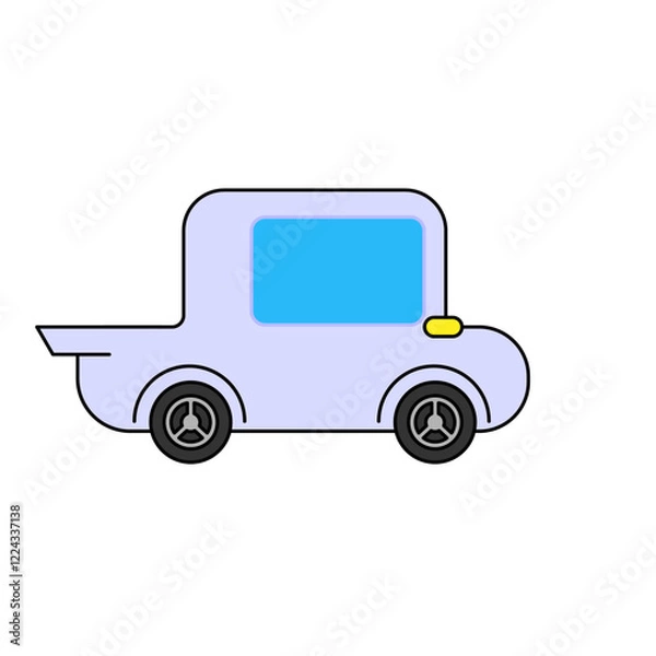Fototapeta 少しヤンチャそうな自動車のイラスト