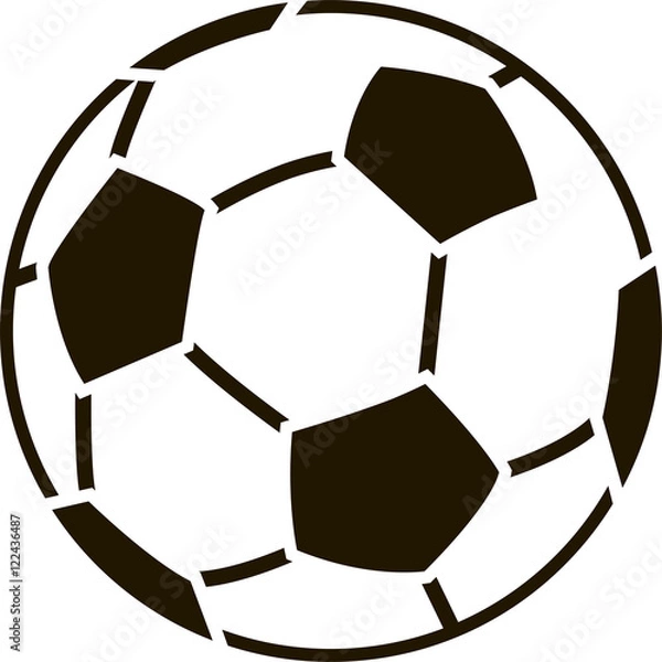 Fototapeta stencil of soccer ball. second variant