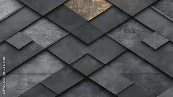 Fototapeta Abstract Geometric Grey Background Illustration