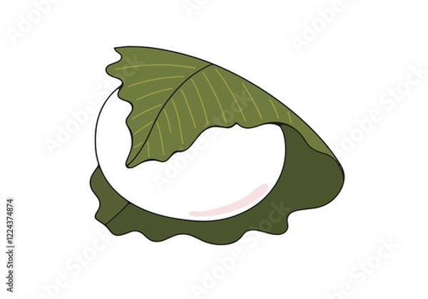 Obraz シンプルな柏餅のイラスト