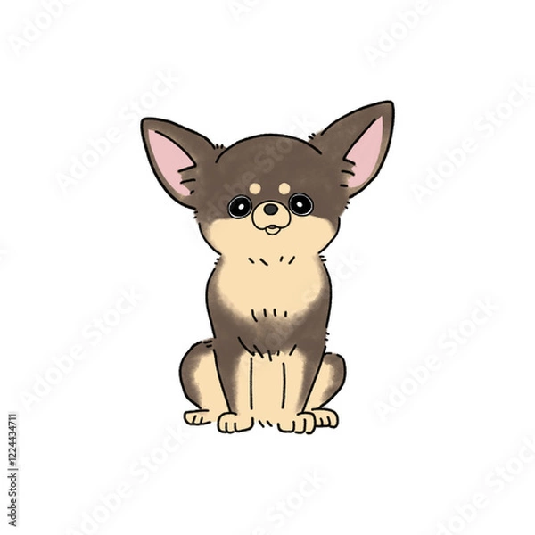 Fototapeta スムースチワワ(チョコタン)