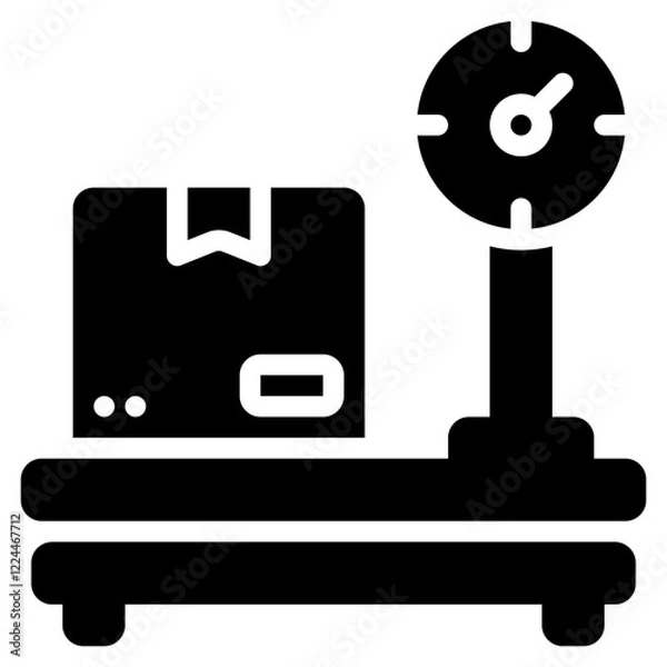 Fototapeta Weight Scale Icon in Line Style Suitable for Web, Apps, Presentation, or Printable Meanings