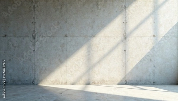 Obraz Softly lit textured concrete wall with subtle shadows, concrete wall, texture, peaceful ambiance