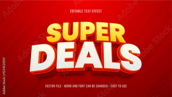 Obraz Super deals 3d style editable text effect