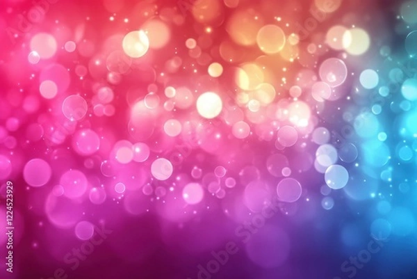 Fototapeta Holographic abstract backdrop featuring vivid overlays, retro-inspired prism reflections, and artsy blurred effects for trendy vintage aesthetics
