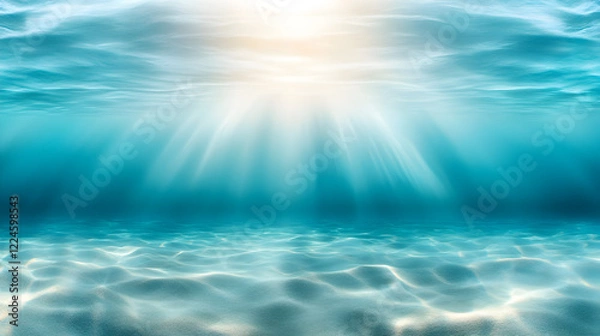 Fototapeta Underwater world 8K v6 360 degree, equirectangular projection, environment map. HDRI spherical panorama