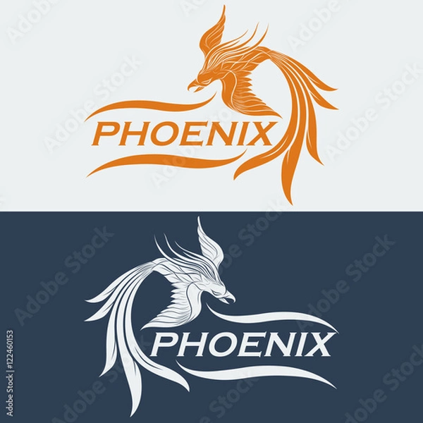 Fototapeta phoenix logo vector icon design