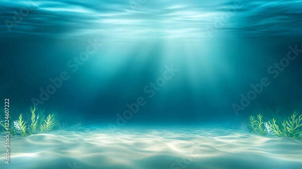 Obraz Underwater world 8K v6 360 degree, equirectangular projection, environment map. HDRI spherical panorama