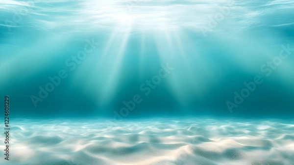 Fototapeta Underwater world 8K v6 360 degree, equirectangular projection, environment map. HDRI spherical panorama