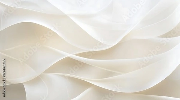 Obraz Elegant Draped White Fabric Soft Texture Background