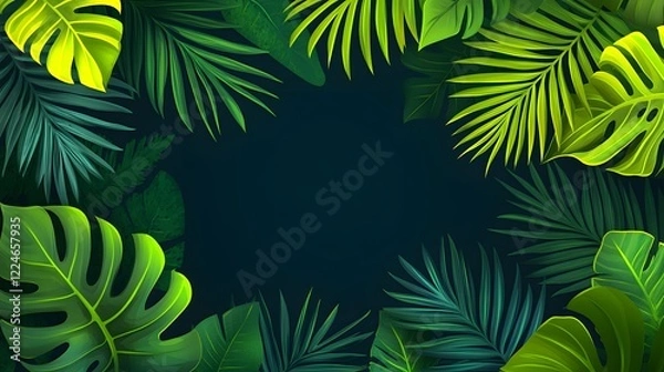 Obraz palm tree leaves
