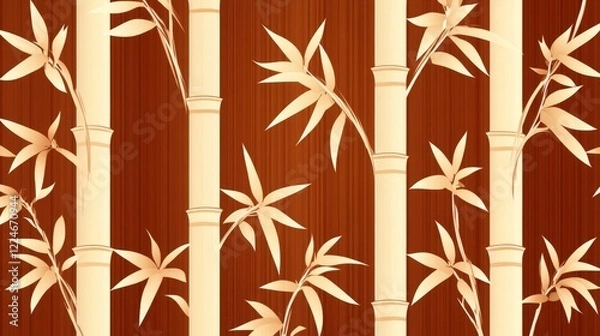 Obraz Elegant Bamboo Pattern on Wood Background Design