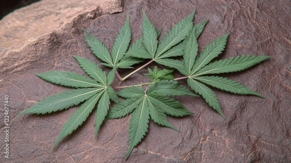 Obraz Cannabis Leaves with Damage