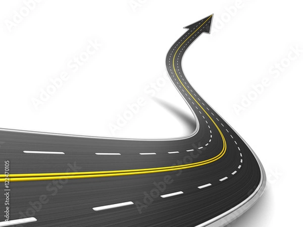 Fototapeta road with arrow