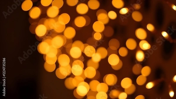 Obraz Isolate Colorful Light Bulb Bokeh Black Background