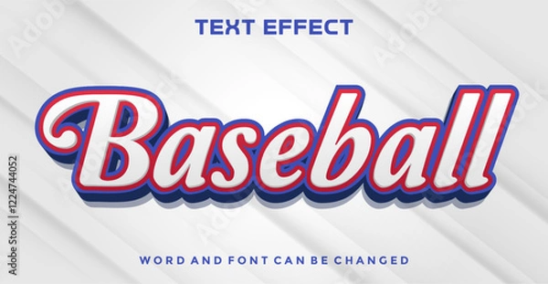 Fototapeta Baseball editable text effect