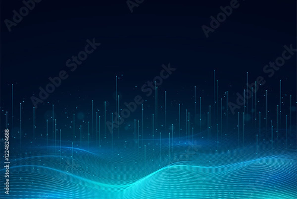 Obraz 05 - Abstract technology particle background