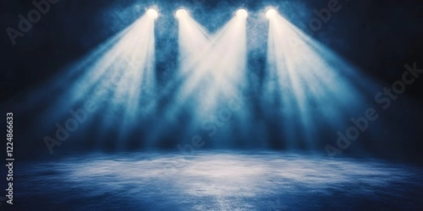 Fototapeta empty stage with spotlight