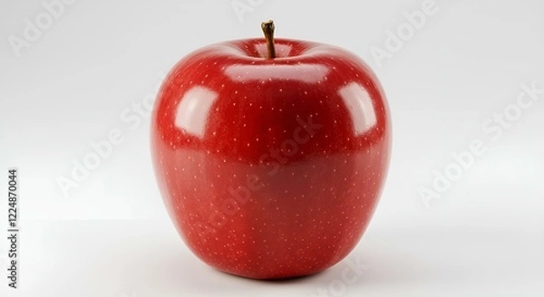 Obraz red apple on white