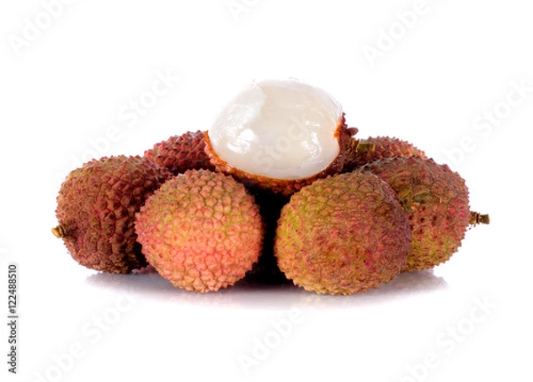 Obraz liczi na białym tle