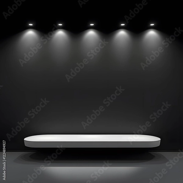 Obraz empty stage with spotlights