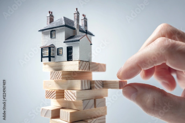 Fototapeta House and housing market investment risk