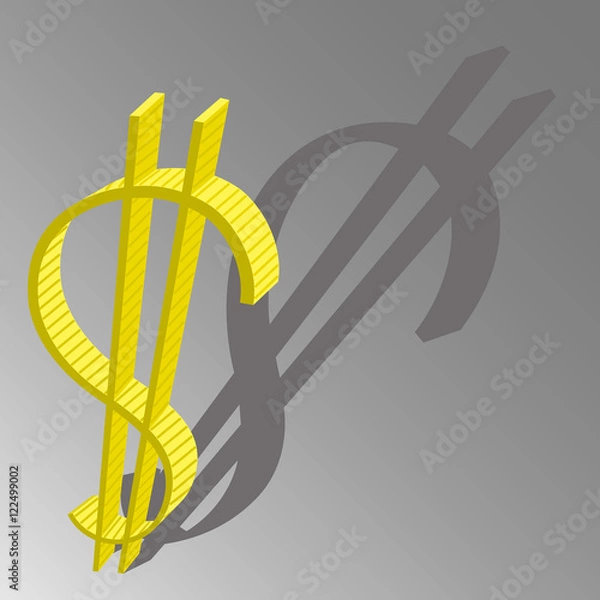 Fototapeta dollar sign. Vector illustration.