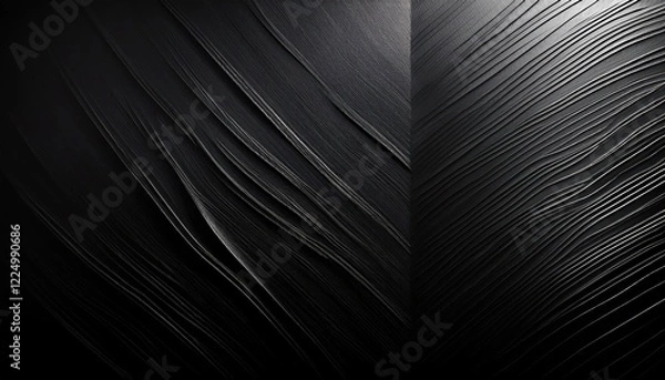 Obraz Striking Textured Surface with Brushed Metallic Accents A Captivating Study in Dark Hues and Subtle Luminescence at Twilight on a Timeless Backdrop