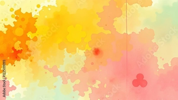 Fototapeta Watercolor Wash Backgrounds - Dreamy Hues & Light