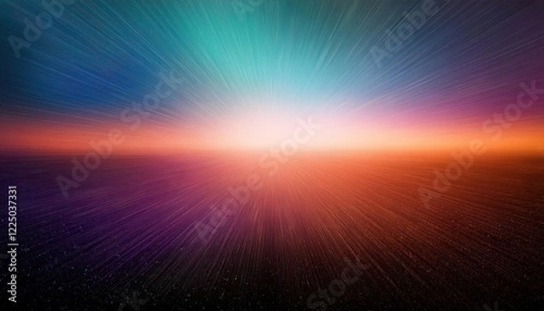 Obraz Striking Grungy Abstract Artwork with Glowing Light and Vibrant Texture, Depicting a Spacious Scene Filled with Shine and Noise, Ideal for Modern Web Design or Digital Art Projects.