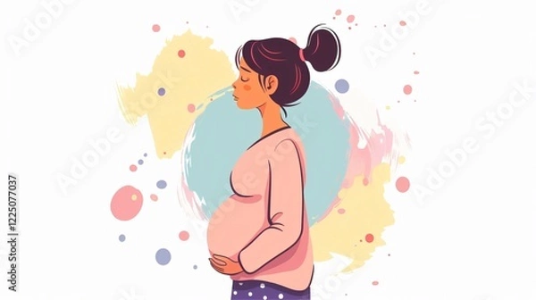 Fototapeta Coping with Depression During Pregnancy - Conceptual Image of Teenage Depression