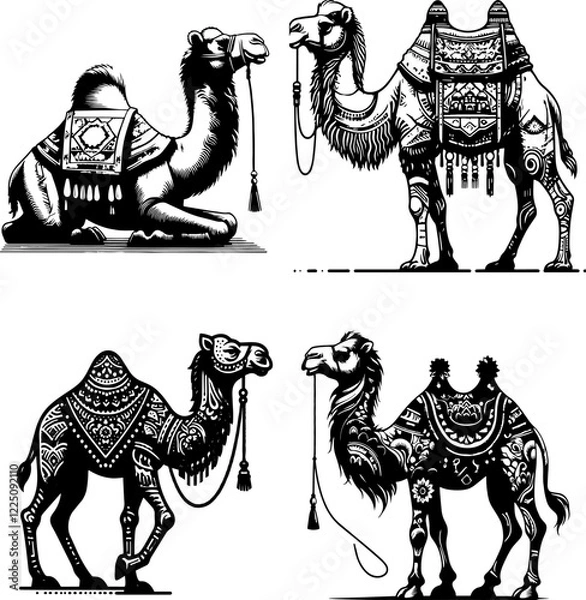 Obraz camel , camel vector set, camel set