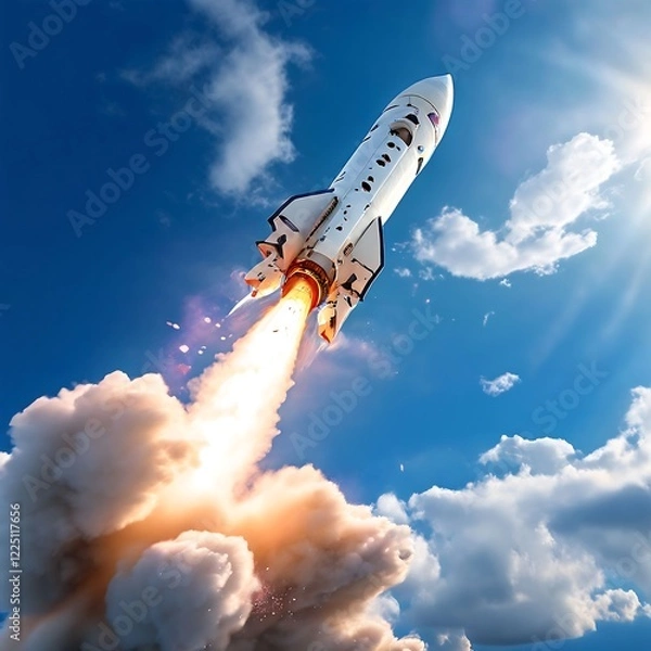 Obraz Space Shuttle Takeoff Scene