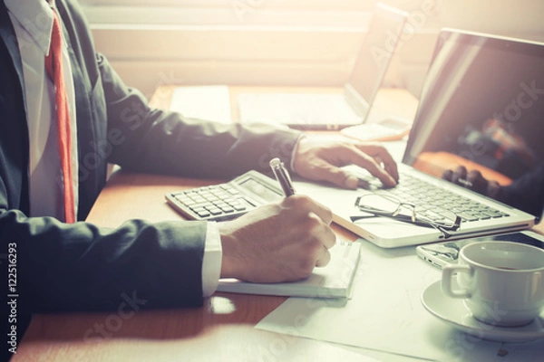 Obraz Businessman working with documents