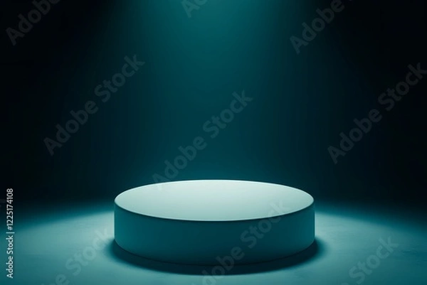 Fototapeta empty stage with spotlight