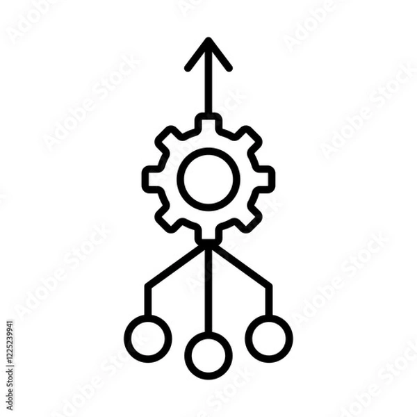 Obraz Consolidation icon Flat vector set outline