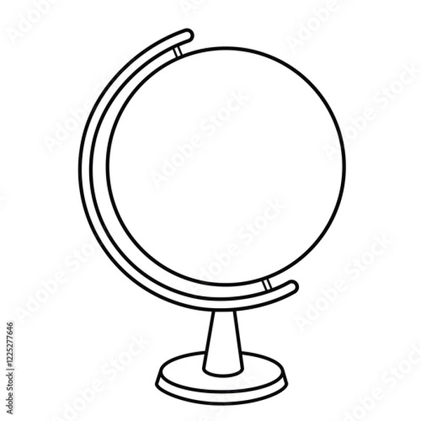 Obraz globe icon  colring pages