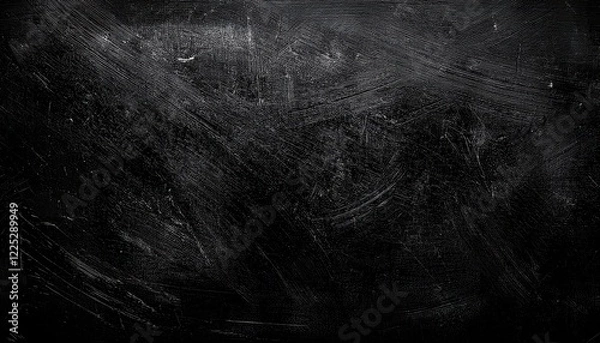 Fototapeta Striking Grunge Texture Distressed Black Background with Rough Scratches and an Old, Dark Atmosphere, Ideal for Edgy Designs or Dystopian Themes
