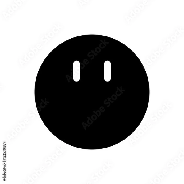 Obraz simple Emoticon with a thoughtful expression, showing understanding or acknowledgment.