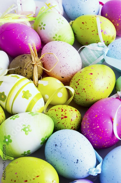 Obraz colorfull background of eastern eggs