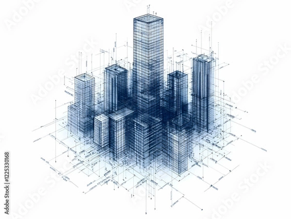 Obraz 3D Cityscape Architectural Illustration