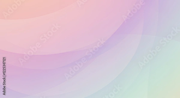Obraz Abstract Pastel Gradient Background with Soft Curves and Layered Shapes