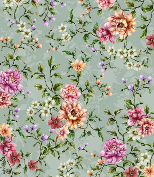 Obraz Seamless pattern floral design abstract surface pattern textile design