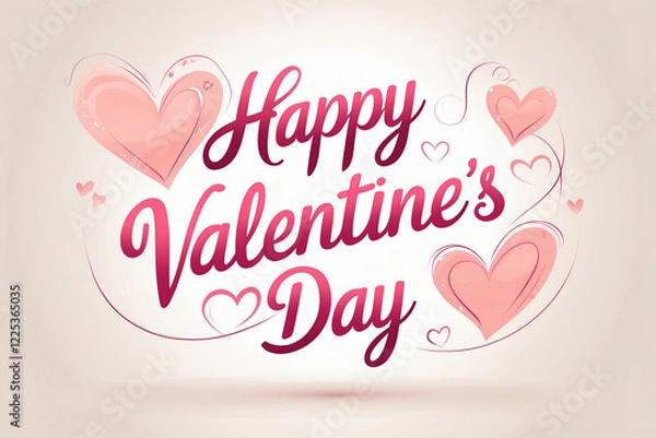 Fototapeta Happy Valentine's Day! Spread the love with this sweet and festive image. Perfect for cards, social media, and more
