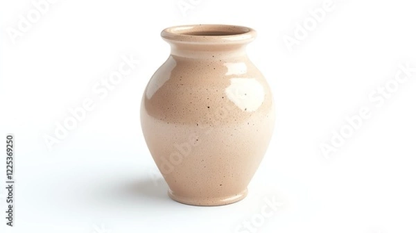 Fototapeta A beautiful, simple pottery vase with a smooth, creamy finish. The design is traditional yet elegant, perfect for home decor or as a decorative piece on any tabletop.