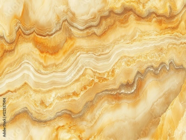 Fototapeta Abstract golden agate pattern with swirling lines and textured appearance creating a rich surface