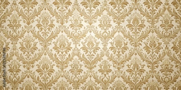Fototapeta Gold Damask Pattern Background Texture