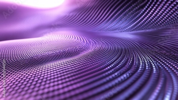 Fototapeta Wavy Purple Metallic 3D Background