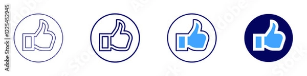 Fototapeta Try like icon in 4 different styles. Thin Line, Line, Bold, and Bold Line. Duotone style. Editable stroke